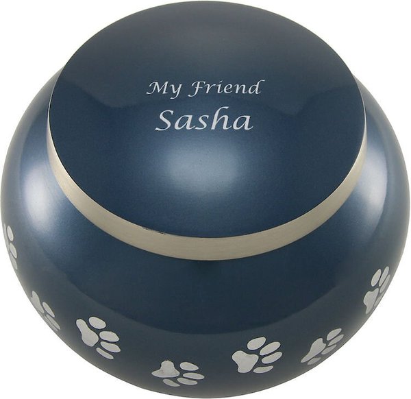 A Pet's Life Odyssey Personalized Dog & Cat Urn, Moonlight Blue, Small slide 1 of 5