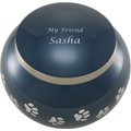 A Pet's Life Odyssey Personalized Dog & Cat Urn, Moonlight Blue, Small