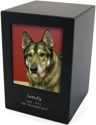 A Pet's Life Photo Frame Personalized Dog & Cat Urn, Black, X-Large