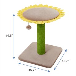 Frisco Sunflower Cat Scratching Post, Single Post slide 2 of 3