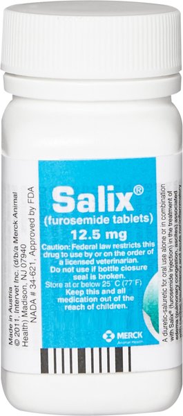 Salix (Furosemide) Tablets for Dogs & Cats, 12.5-mg, 60 tablets  slide 1 of 7