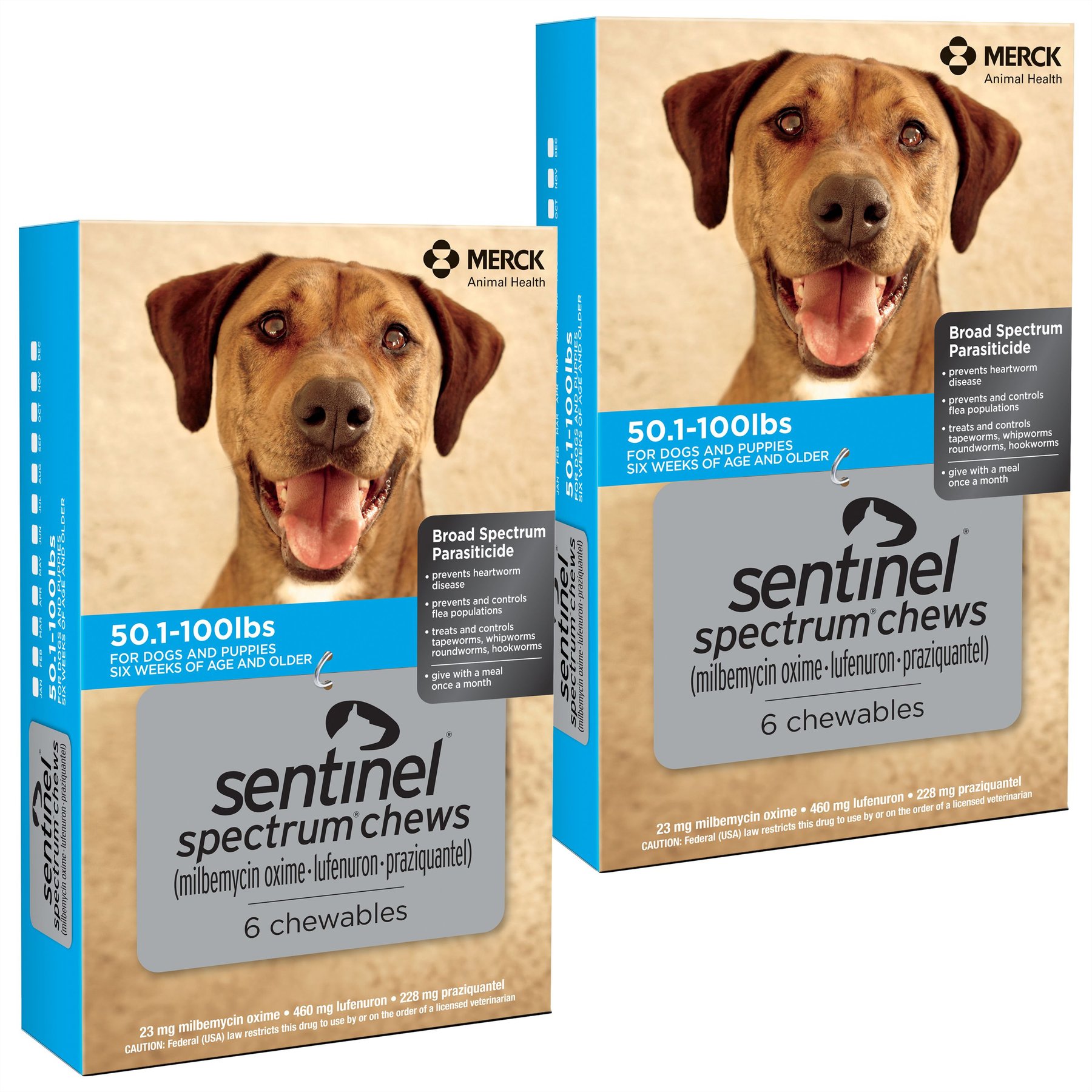 SENTINEL SPECTRUM Chew for Dogs 50.1 100 lbs Blue Box 12