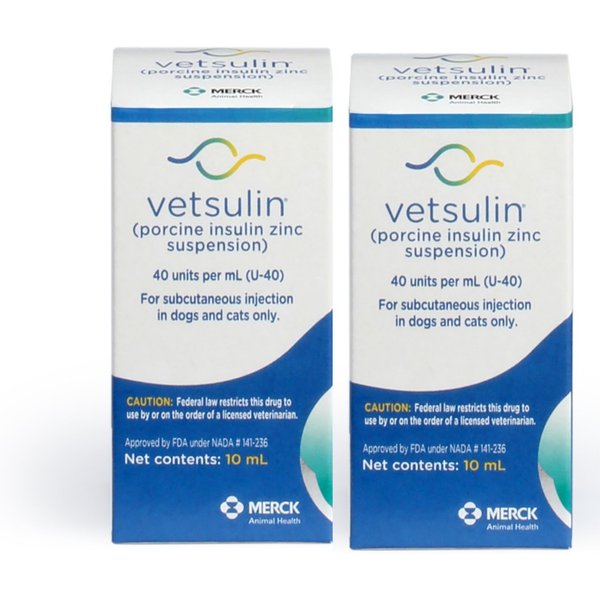 VETSULIN (porcine insulin zinc suspension) U40 Injectable for Dogs