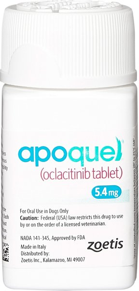 Apoquel (oclacitinib) Tablets for Dogs, 5.4-mg, 60 tablets slide 1 of 6