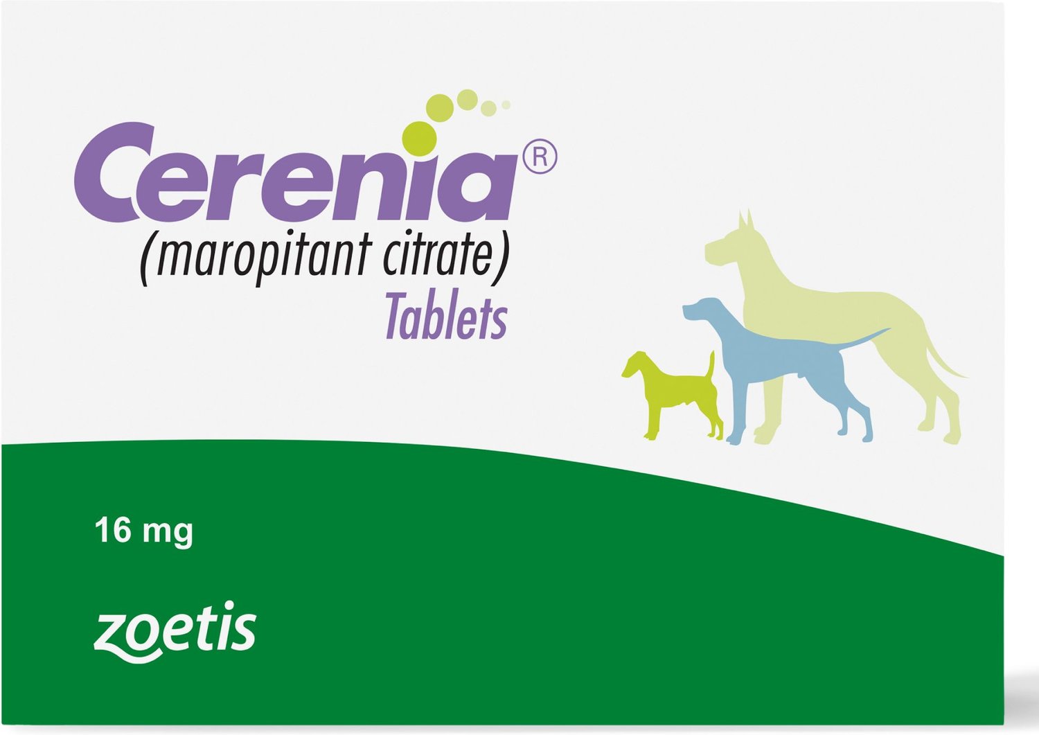 CERENIA (Maropitant Citrate) Tablets for Dogs, 16mg, 16 tablets