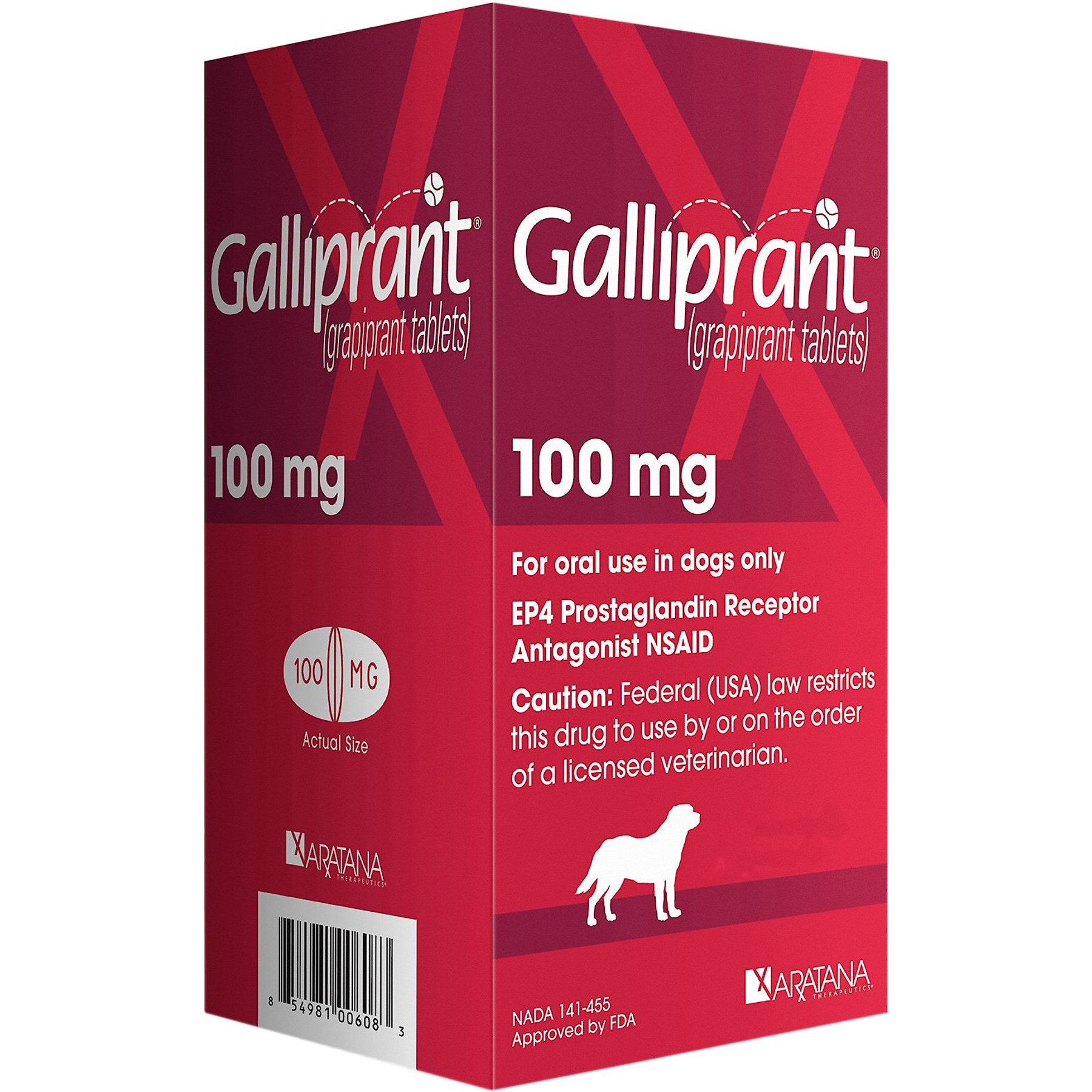 GALLIPRANT (grapiprant) Tablets for Dogs, 100-mg, 60 tablets - Chewy.com