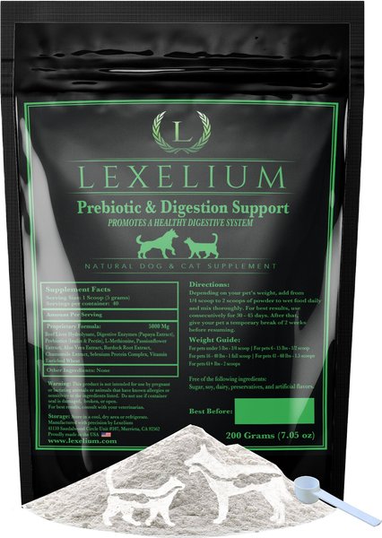 Lexelium Prebiotic & Digestion Support Dog & Cat Supplement, 7-oz bag slide 1 of 7