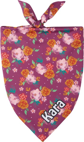 Frisco Fall Floral Personalized Dog & Cat Bandana, Small slide 1 of 8