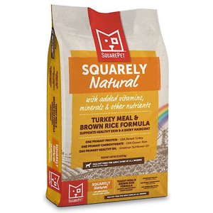 SquarePet Squarely Natural Turkey Meal & Brown Rice Formula Dry Dog Food, 22-lb bag
