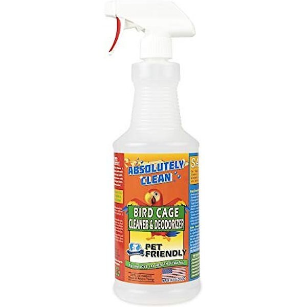 ABSOLUTELY CLEAN Bird Cage Cleaner & Deodorizer, 32oz bottle