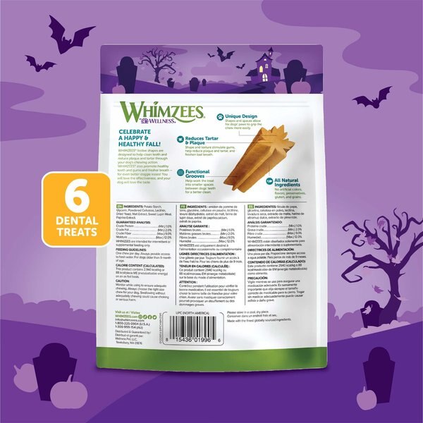 WHIMZEES by Wellness Halloween Dental Chews Natural Grain-Free Dental Dog Treats