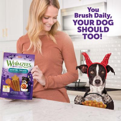 Show full view: WHIMZEES by Wellness Halloween Dental Chews Natural Grain-Free Dental Dog Treats, Medium, 6 count slide 8 of 13