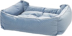 Mina Victory Quilted Bolster Dog Bed, Blue slide 2 of 4