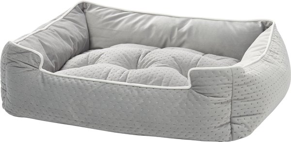 Mina Victory Quilted Bolster Dog Bed, Grey slide 1 of 4
