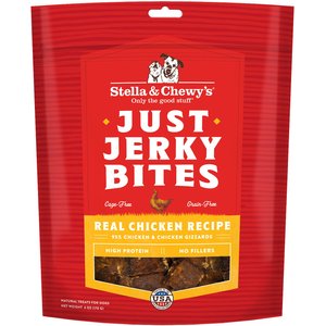 Stella & Chewy's Just Jerky Bites Real Chicken Recipe Grain-Free Dog Treats, 6-oz bag