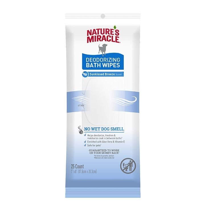 NATURE'S MIRACLE Fresh & Clean Deodorizing Dog Bath Wipes Customer Questions