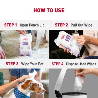 Show full view: Nature's Miracle Deodorizing Dog Bath Wipes, 100 count, Lavender slide 5 of 12