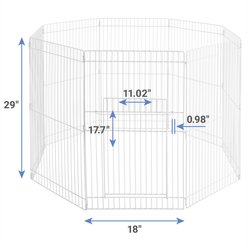 Frisco Wire Small Pet Playpen with Door, White, 29-in slide 2 of 5