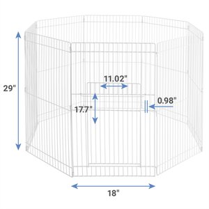 Frisco Wire Small Pet Playpen with Door, White, 29-in