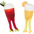 Frisco Brunch Bottomless Mimosa Plush Squeaky Dog Toy, 2 count