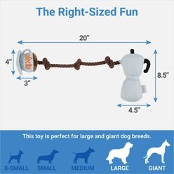 Frisco Brunch Coffee Pitcher Plush with Rope Squeaky Dog Toy slide 2 of 3