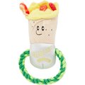 Frisco Brunch Breakfast Burrito Plush with Rope Squeaky Dog Toy