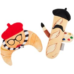 Frisco Brunch French Toast Plush Squeaky Dog Toy, 2 count