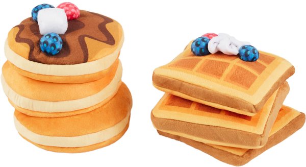 Frisco Brunch Pancake & Waffle Plush Squeaky Dog Toy, 2 count slide 1 of 4