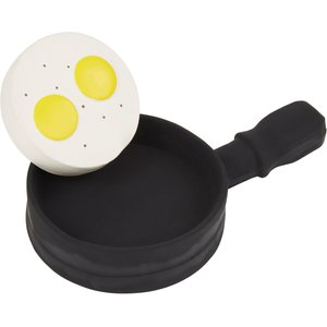 Frisco Brunch Breakfast Skillet Latex Squeaky Dog Toy, 2 count