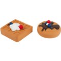 Frisco Brunch Pancake & Waffle Latex Squeaky Dog Toy, 2 count