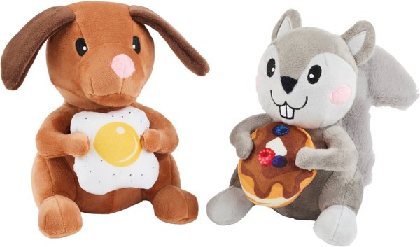 Frisco Brunch Dog & Squirrel Plush Squeaky Dog Toy, 2 count slide 1 of 4