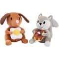 Frisco Brunch Flying Breakfast Critters Plush Squeaky Dog Toy, 2 count