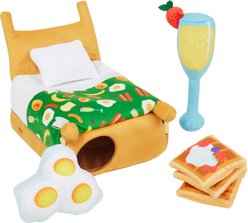 Frisco Brunch Breakfast in Bed Hide & Seek Puzzle Plush Squeaky Dog Toy