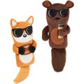 Frisco Brunch Bear & Fox Plush Cat Toy with Catnip, 2 count