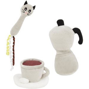 Frisco Brunch Coffee Set Plush Cat Toy with Catnip, 3 count