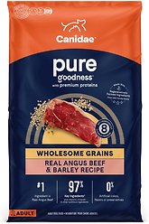 CANIDAE PURE with Wholesome Grains Real Beef & Barley Recipe Adult Dry Dog Food, 22-lb bag
