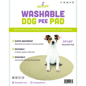 Zampa Pets Quality Whelp Round Reusable Dog Pee Pad, 24-in