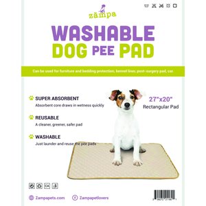 Zampa Pets Quality Whelp Rectangular Reusable Dog Pee Pad, 27 x 20