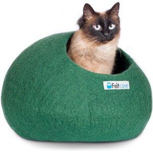 Feltcave Premium Cat Cave Covered Cat Bed, Medium, Green