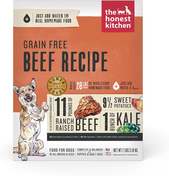 The Honest Kitchen Whole Grain Beef Recipe Dehydrated Dog Food