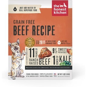 The Honest Kitchen Beef Recipe Grain-Free Dehydrated Dog Food, 7-lb box
