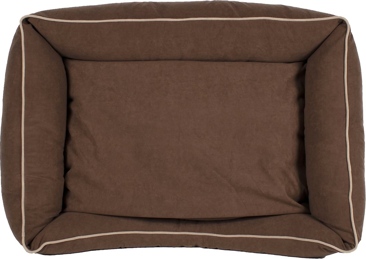 Carolina Pet Microfiber Low Profile Kuddler Personalized Bolster Dog Bed with Removable Cover