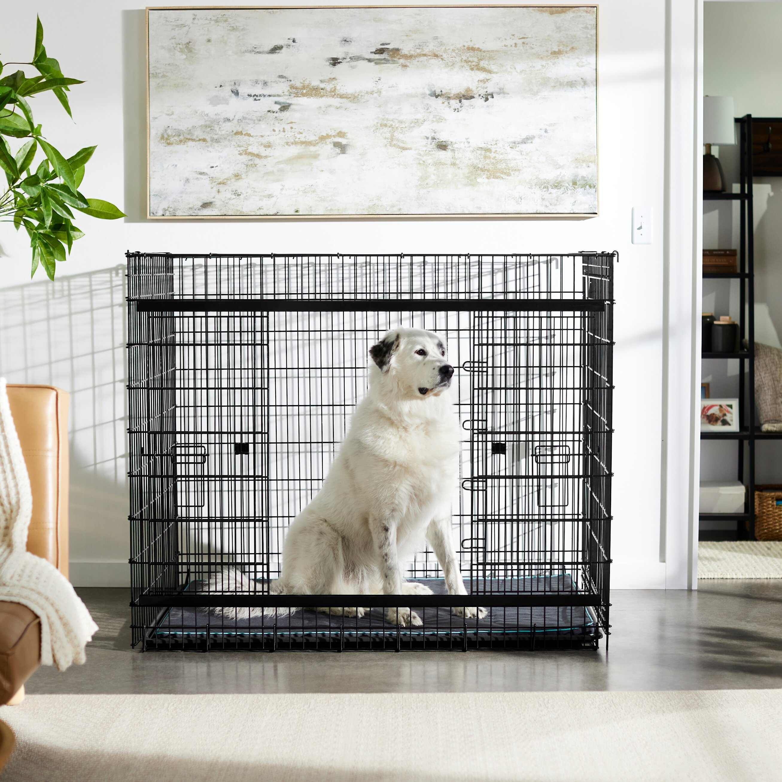 FRISCO Heavy Duty Enhanced Lock Sliding Double Door Fold & Carry Wire