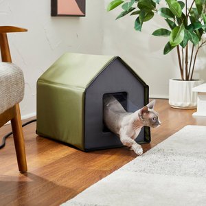 Frisco Heated Cat House, Green