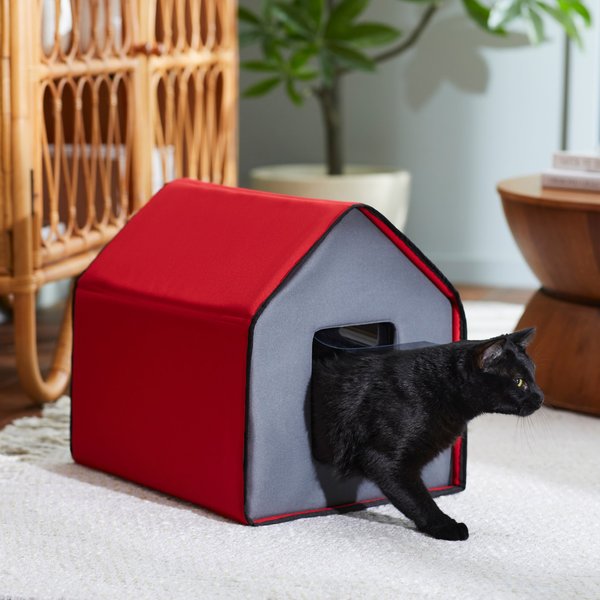 Discontinued - FRISCO Indoor Unheated Cat House, Red - Chewy.com