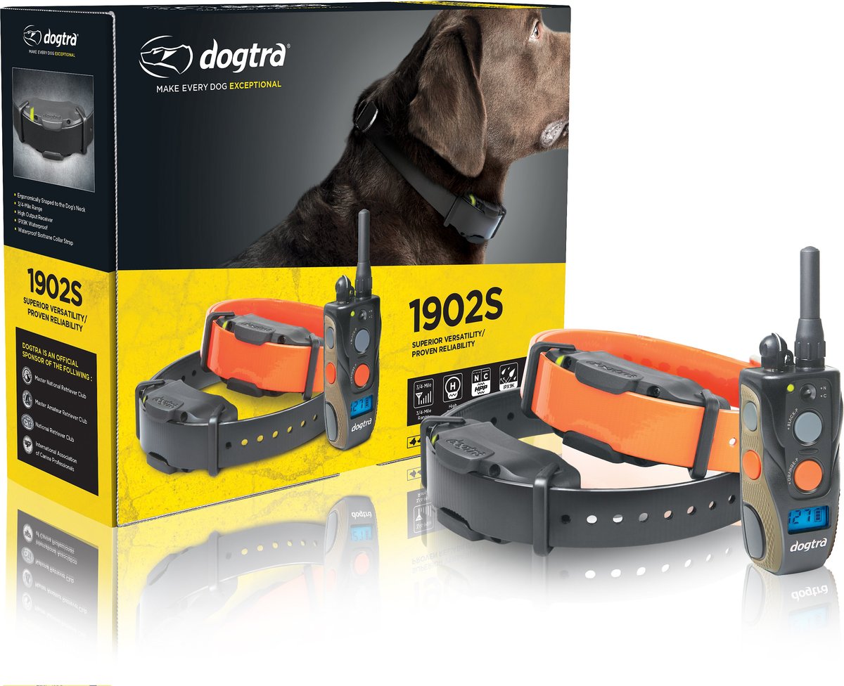 Dogtra 1902S Ergonomic IPX9K Waterproof High Output Dog Remote Training E Collar 2 count