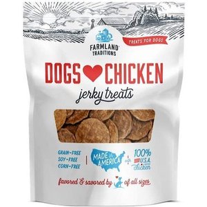 Farmland Traditions Dogs Love Chicken Grain-Free Jerky Dog Treats, 16-oz bag, pack of 2
