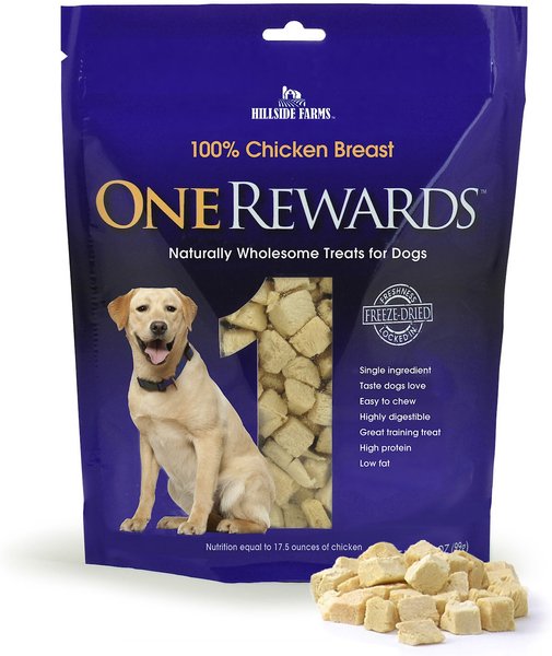 Hillside Farms One Rewards Chicken Breast Grain-Free Freeze-Dried Dog Treats, 20-oz bag slide 1 of 2
