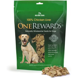 Hillside Farms One Rewards Chicken Liver Grain-Free Freeze-Dried Dog Treats, 20-oz bag