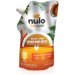 Nulo FreeStyle Grain-Free Home-Style Chicken Bone Broth Dog & Cat Topper, 20-oz pouch